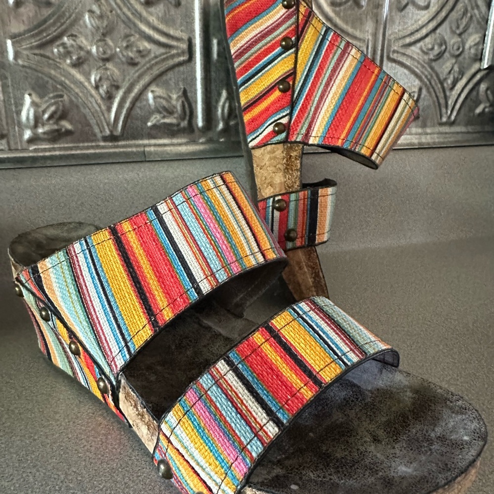 Colorful Striped Sandals